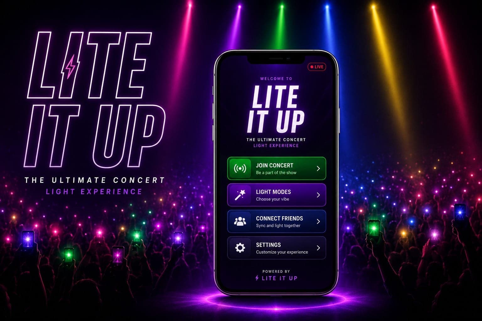 Lite It Up – Live Event Fan Engagement App